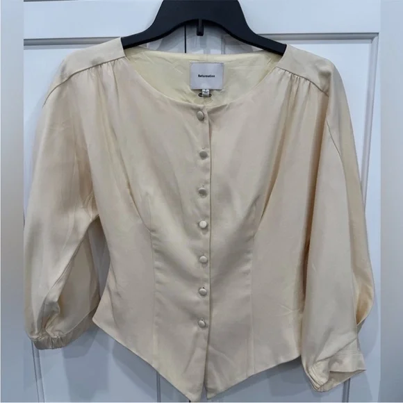 Reformation NEW Martha top blouse Size 6 - Picture 4 of 8